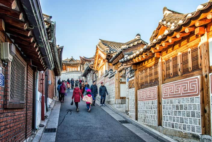 Traditional Houses In Bukchon Hanok Village