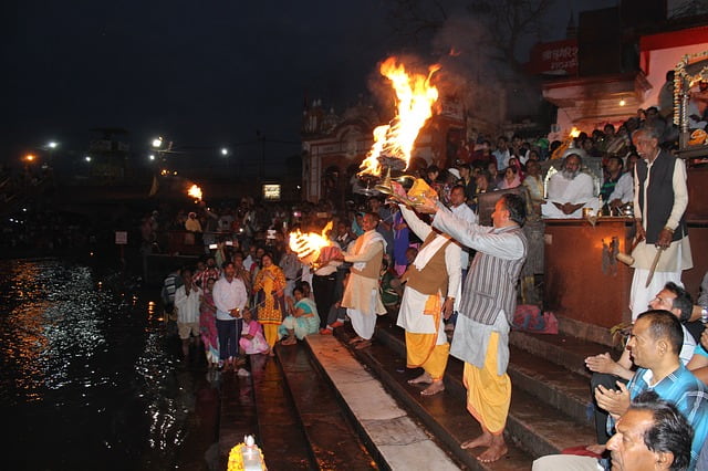 Ganga Aarti At Haridwar Temple