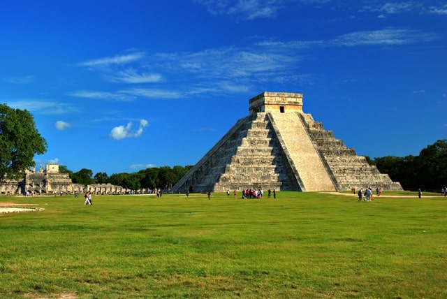 tourists visit Chichen Itza