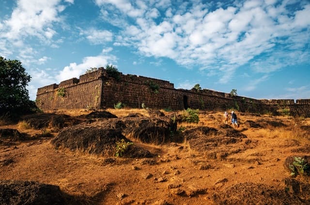 Anjuna Beach Famous Tourist Place Chapora Fort