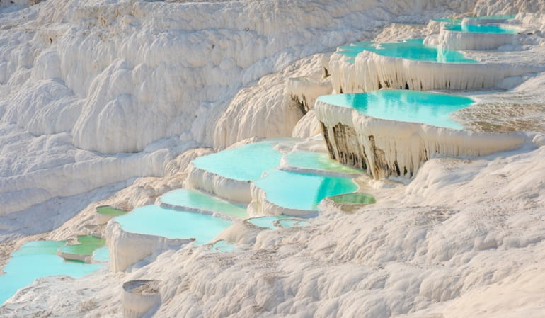 Popular Places For Hot Water Springs In World: Pamukkale Turkey